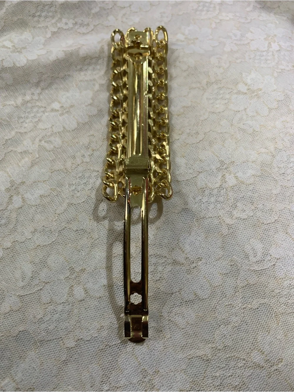 Gold Chain Link French Barrette Hair Clip | Statement Hair Accessory Curb Chain